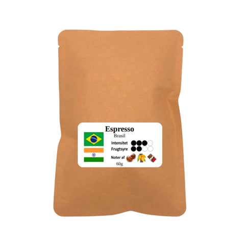 Espresso Brasil hele bønner 60g