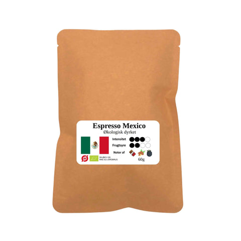 Espresso Mexico Øko hele bønner 60g